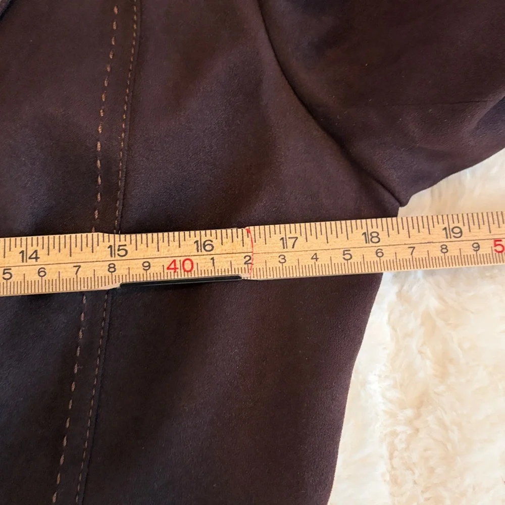 Next Chocolate Brown Suede Two-Piece Skirt Set